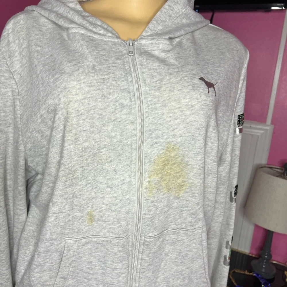 Gray Sweatshirt with Sequin Accents - Picture 8 of 8
